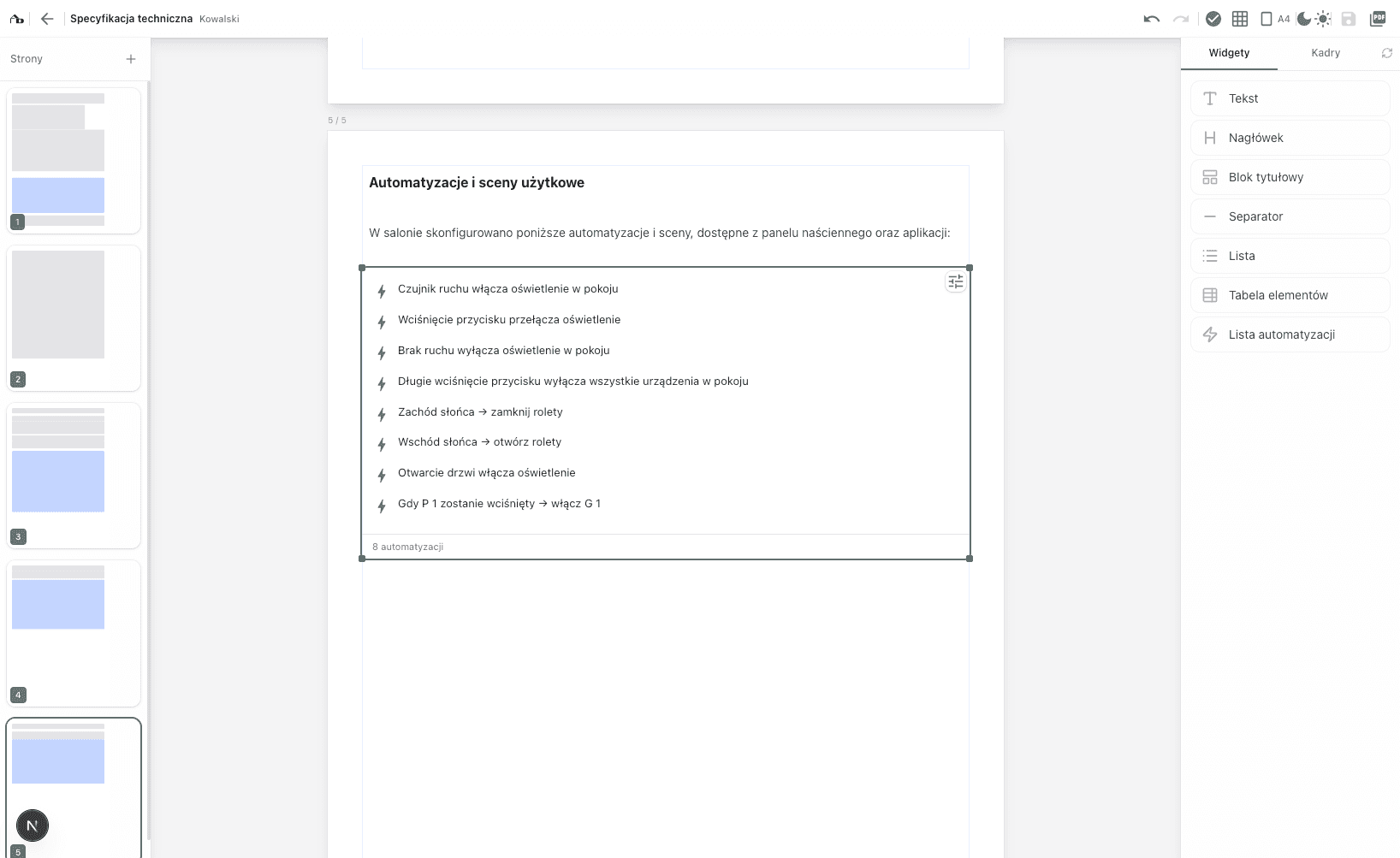 Automatyzacje z Planera